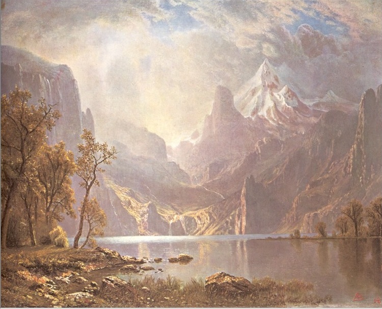 Albert Bierstadt Paintings The Tahoe's Lake